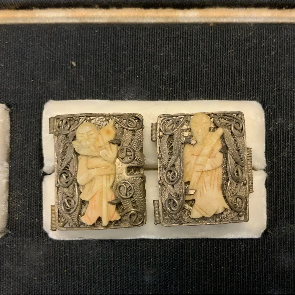 Vintage Asian Man Cuff Links